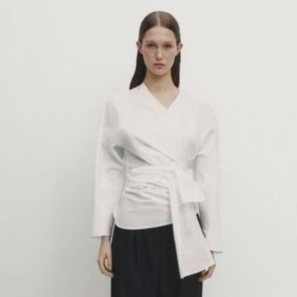 Massimo Dutti Wrap Blouse
